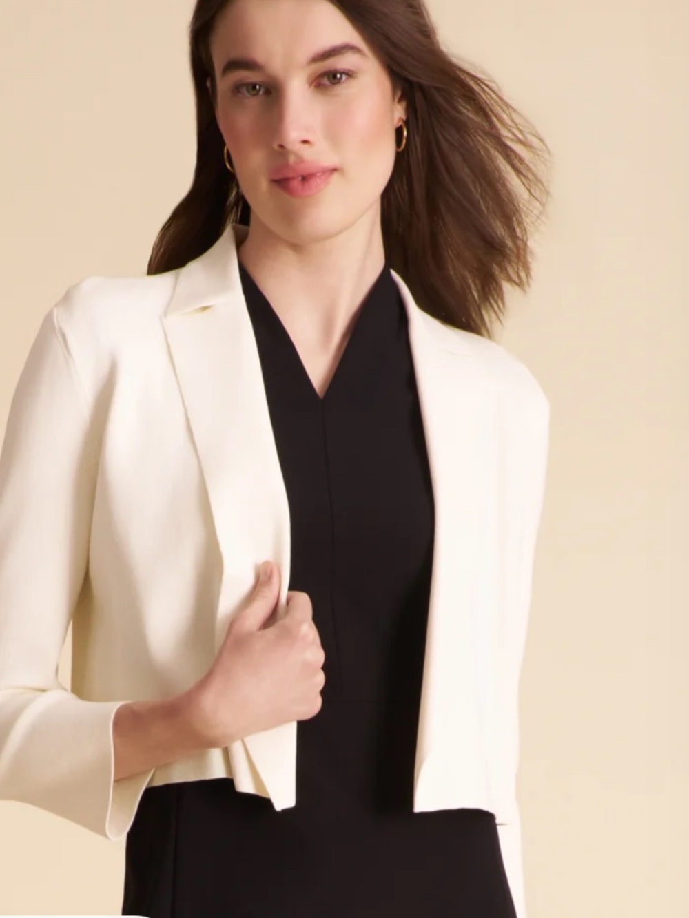 M.M.LaFleur Jolie Lapel Jardigan in Ivory – Size XS